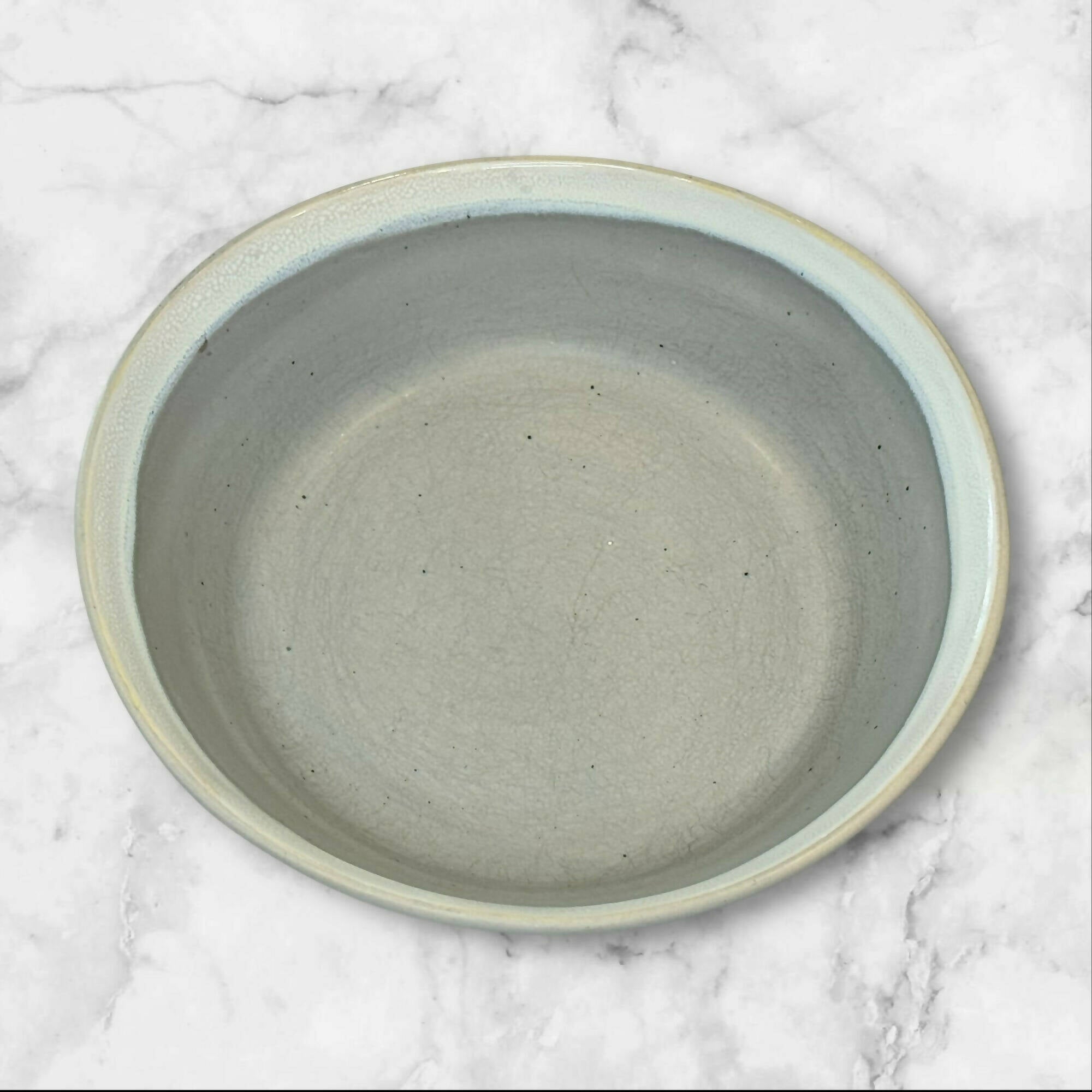 Pier 1 Grey Glaze Stoneware Bowl | 7.5” Serving Bowl | Great Condition