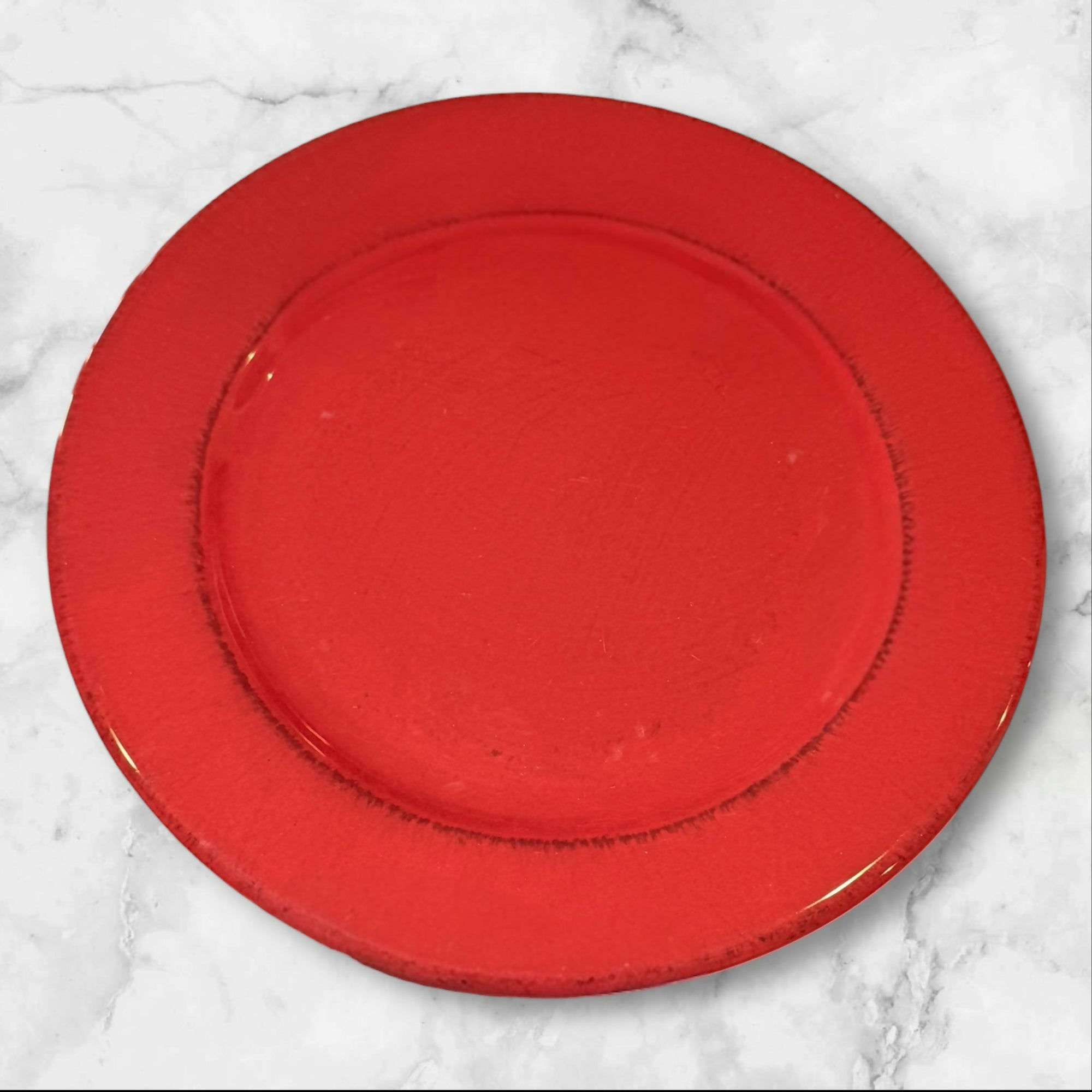 Pier 1 Toscana Burgundy Salad Plates | Set of 4 | Italian Stoneware | Good
