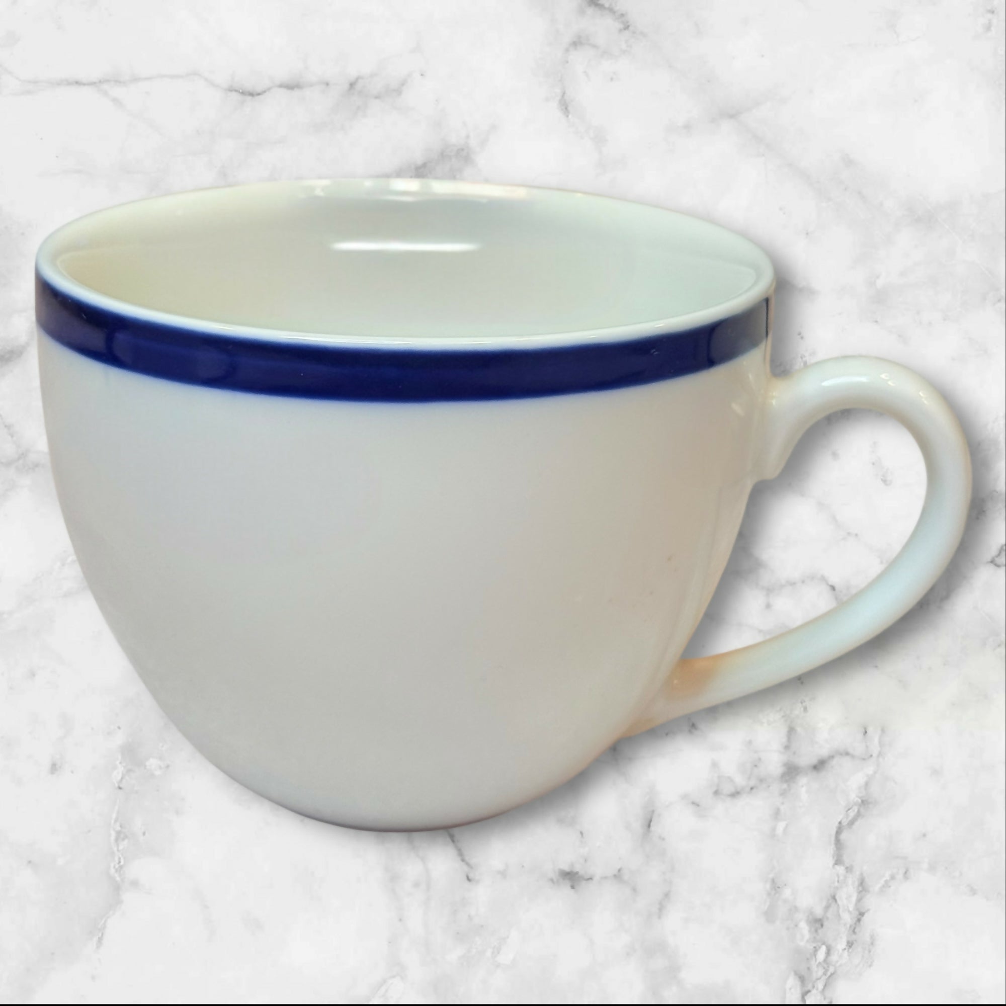 Williams Sonoma Brasserie Blue Cup & Saucer Sets | Set of 2 | Excellent