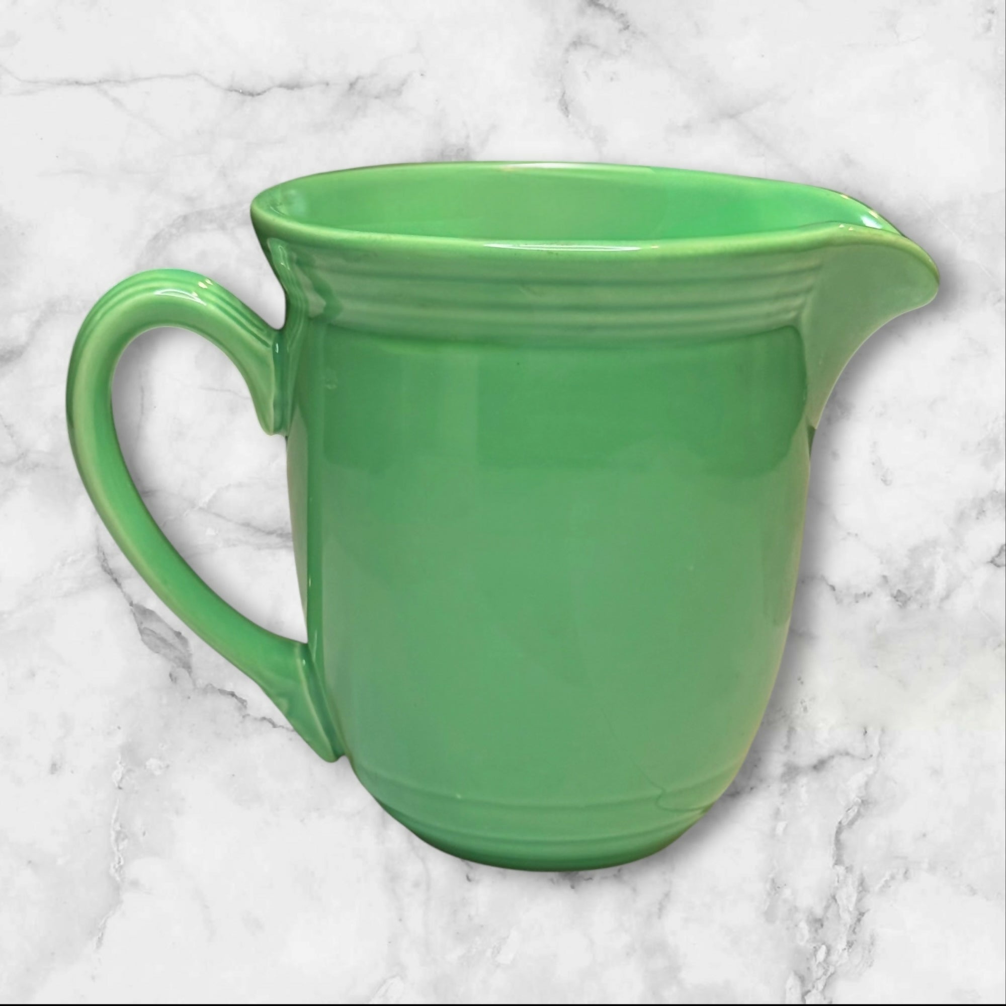 Oneida Petals Sea Foam Stoneware Creamer | Green Pitcher | Excellent Condition