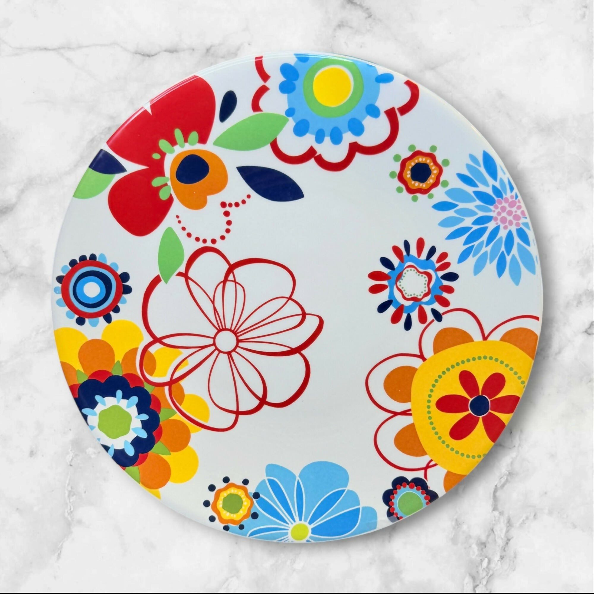 Pier 1 Imports Pier 1 Retro Flower Dinner Plates | Set of 3 | Excellent Condition