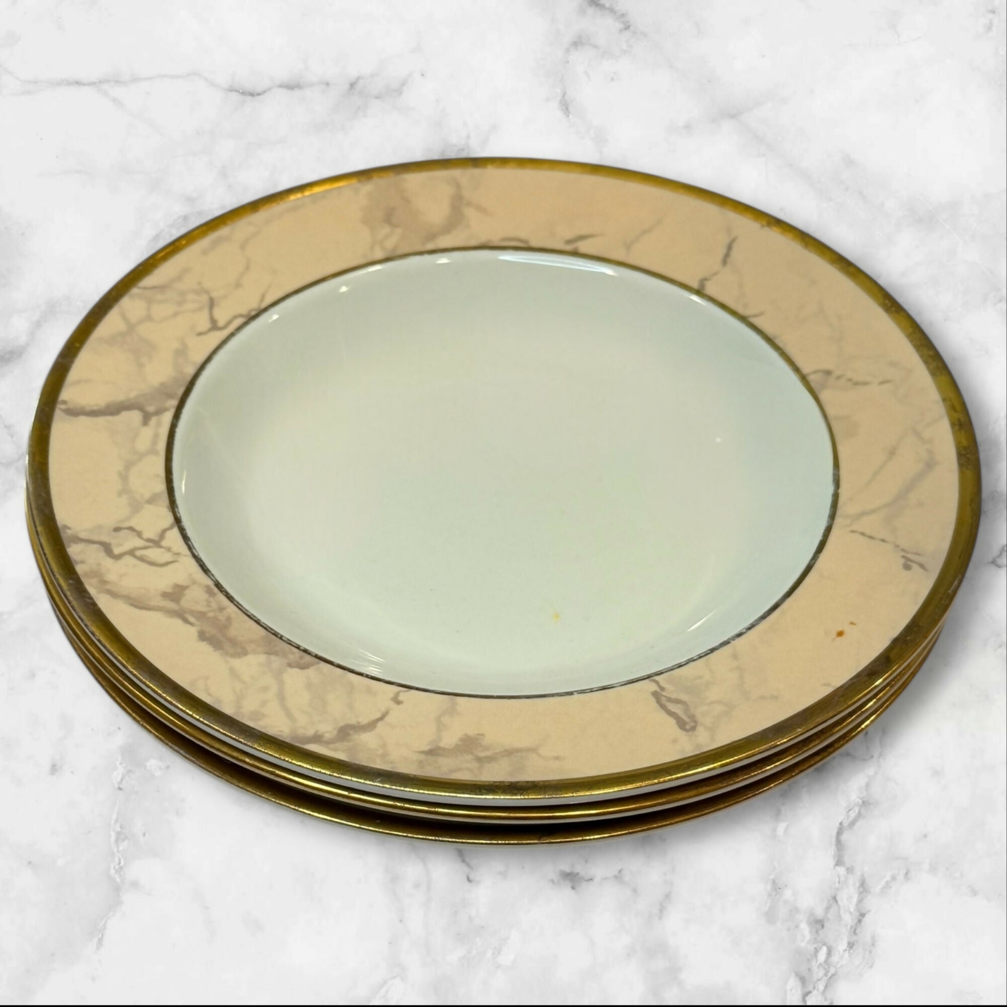 Lamberton Sterling Marble Rim Soup Bowls | Set of 3 | Gently Used