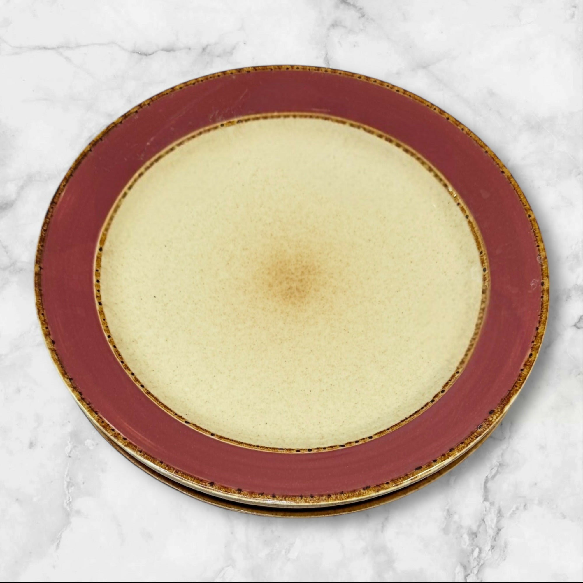 Sango Rainbow Cranberry Dinner Plates | Set of 3 | Excellent Condition