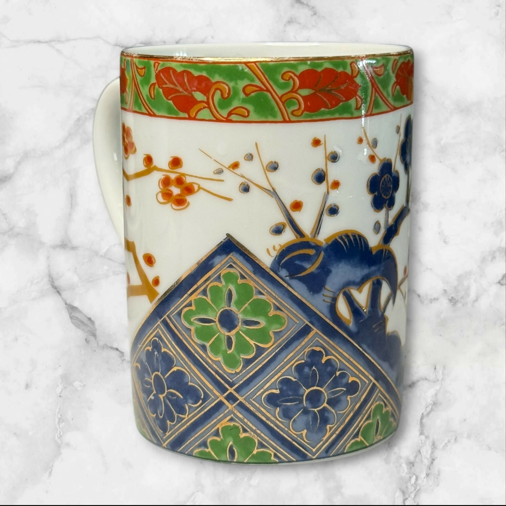 Kutani Brocade Japan Porcelain Mug | Single | Excellent Condition