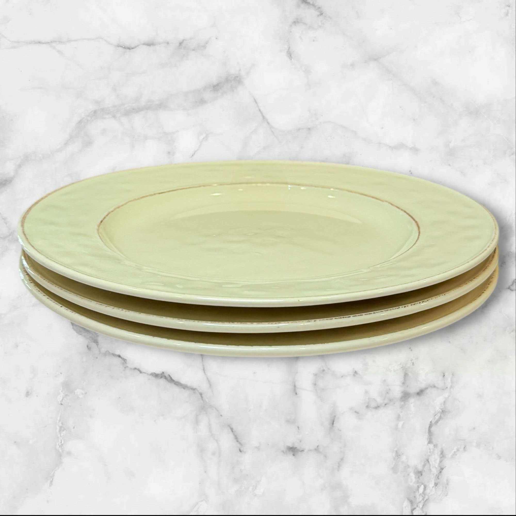 Pier 1 Martillo Creme Brulee Dinner Plates | Set of 3 | Gently Used