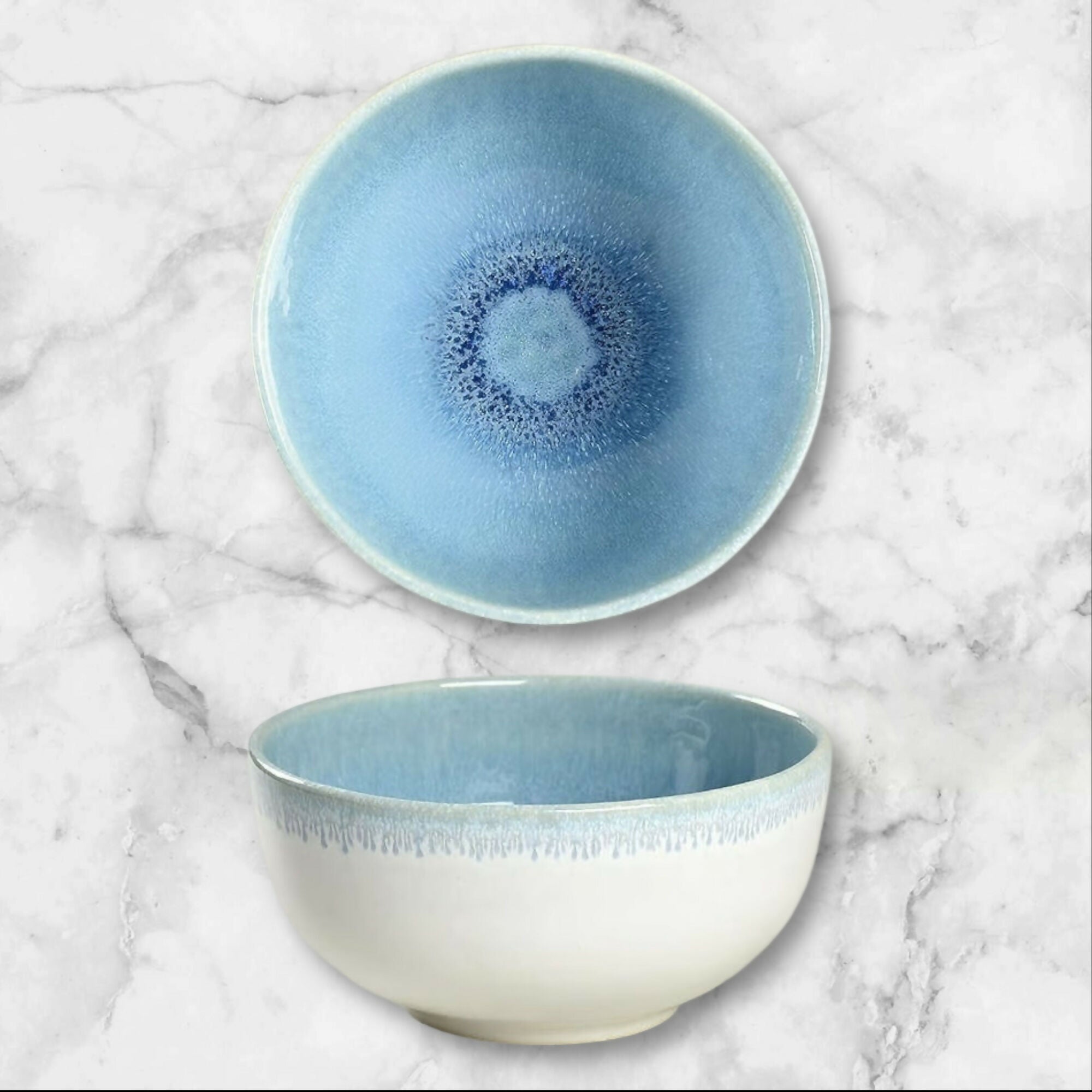 Crate & Barrel Caspian Blue Soup Cereal Bowls | Set of 4 | Great Condition