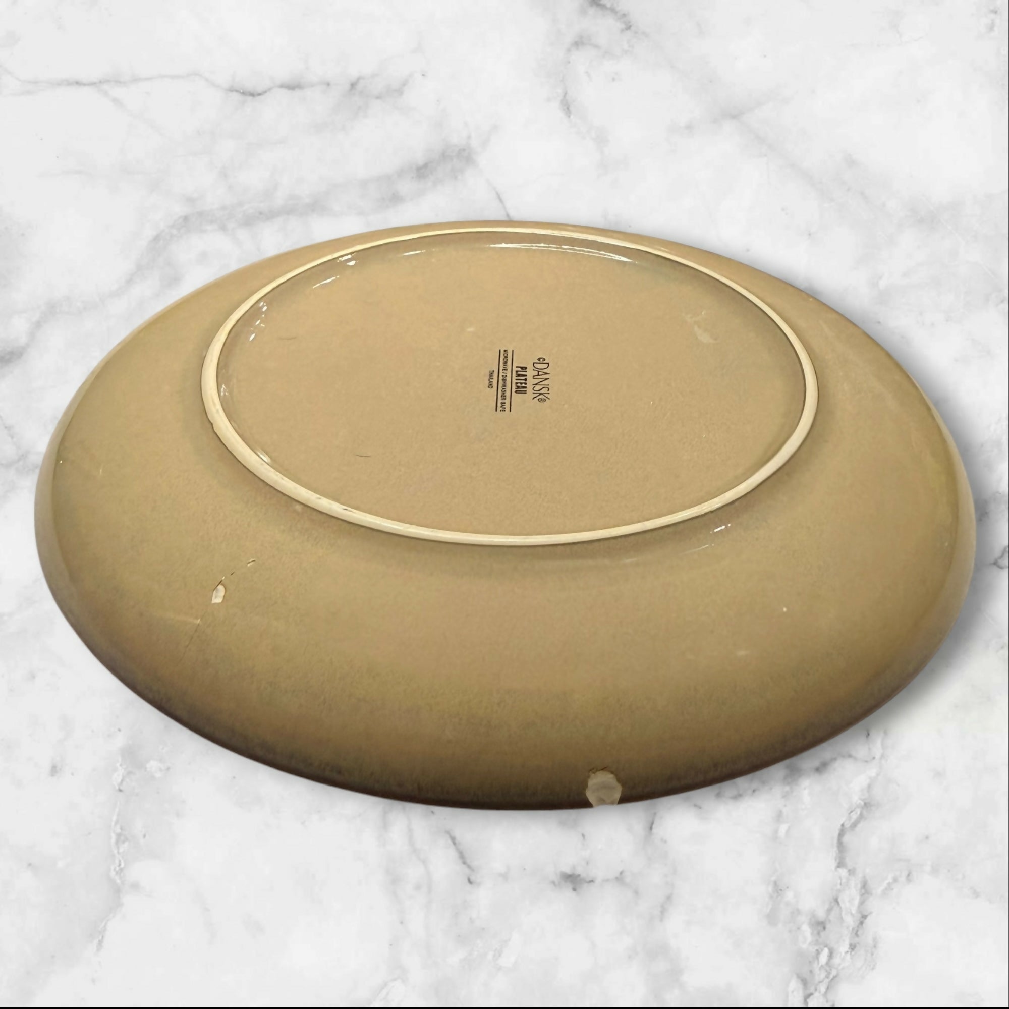 Dansk Plateau Khaki Dinner Plates Set of 4 Stoneware Replacement Pieces
