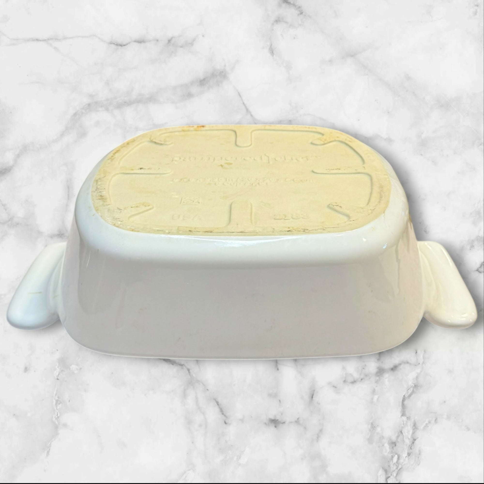 Pampered Chef Stoneware Square Baking Dish 8x8 | Gently Used Condition