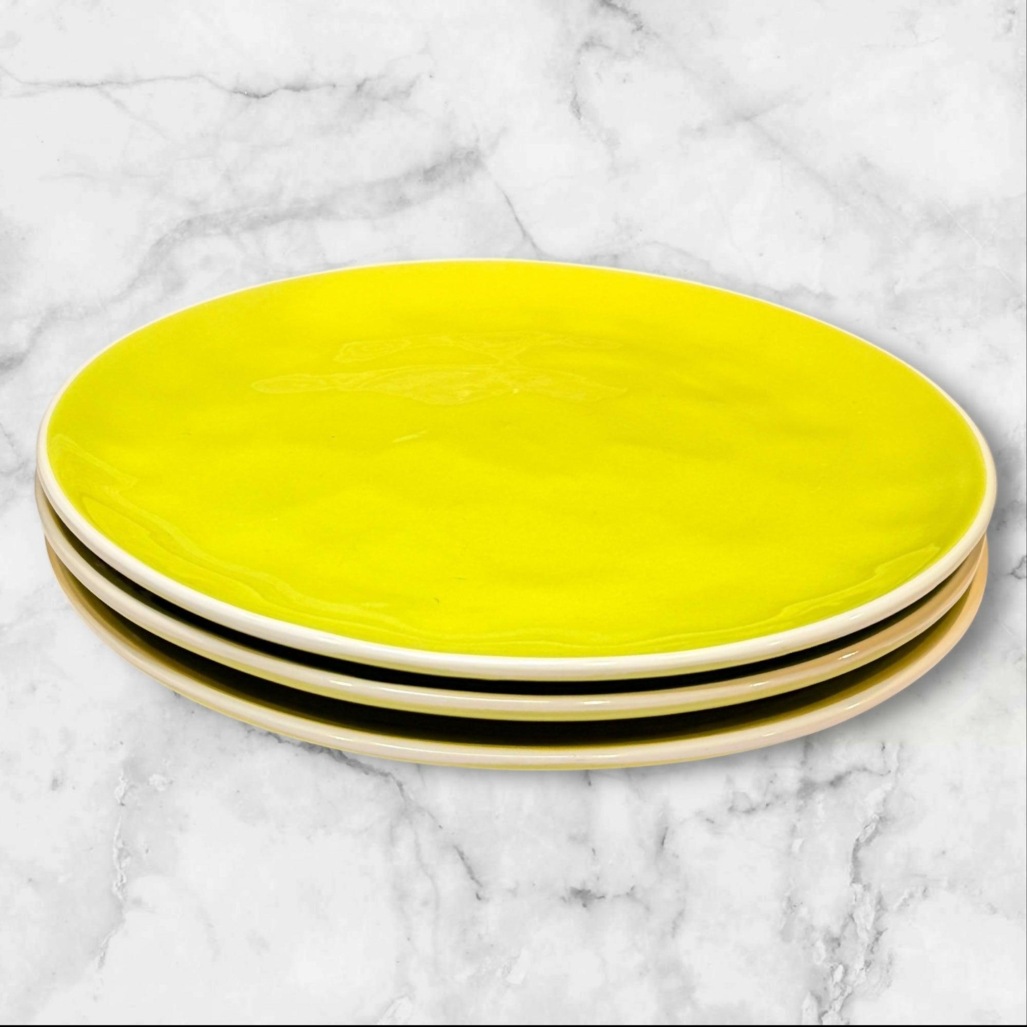 Maxwell & Williams Krinkle Green Dinner Plates | Set of 3 | Excellent Condition