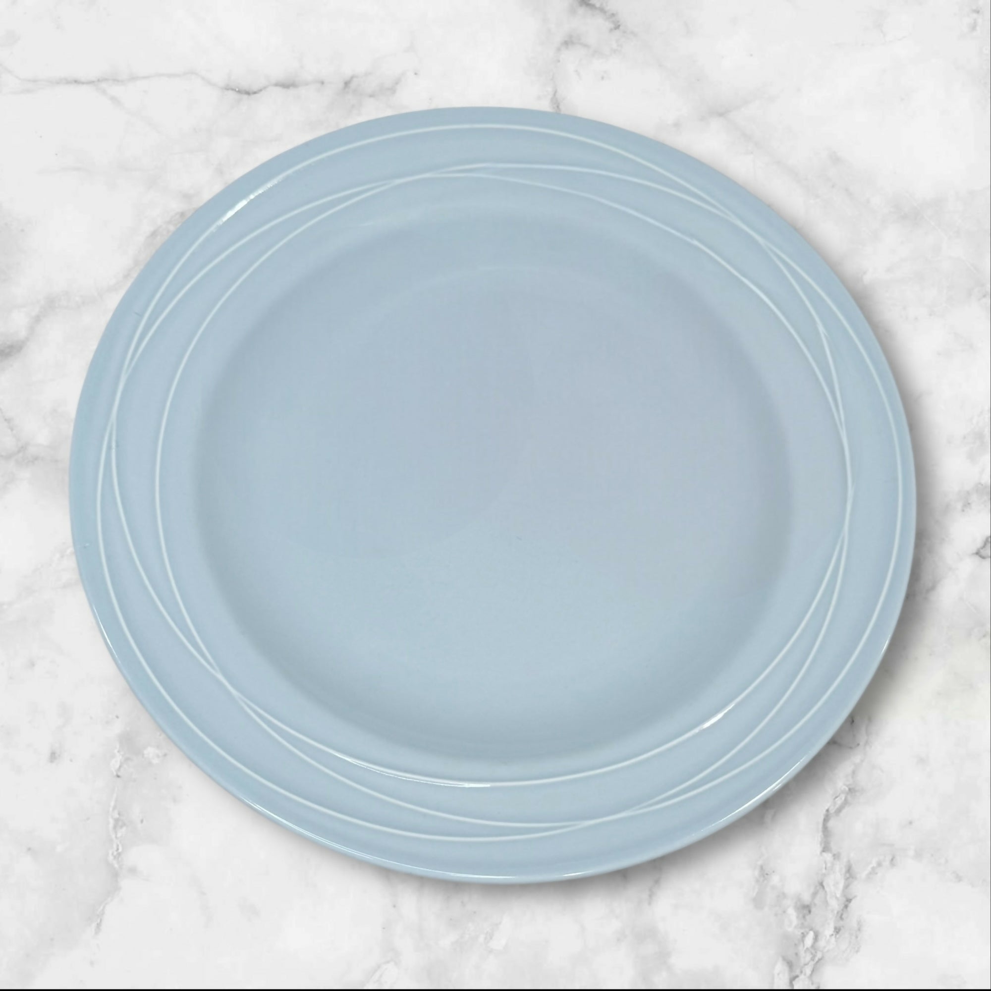 Pottery Barn Spiral Light Blue Dinner Plates | Set of 2 | Excellent Condition X