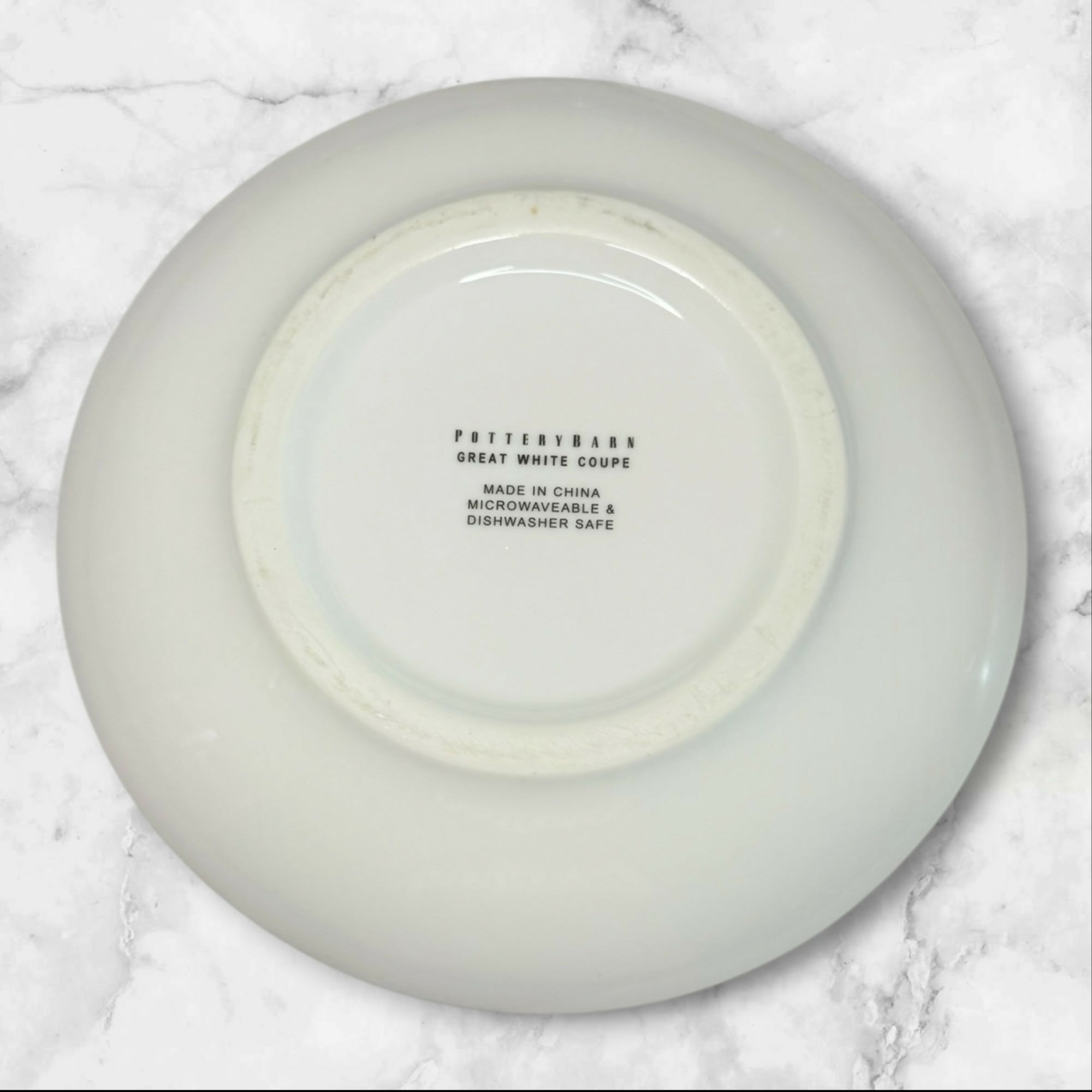 Pottery Barn Great White Coupe Salad Plates | Set of 6 | Good Condition