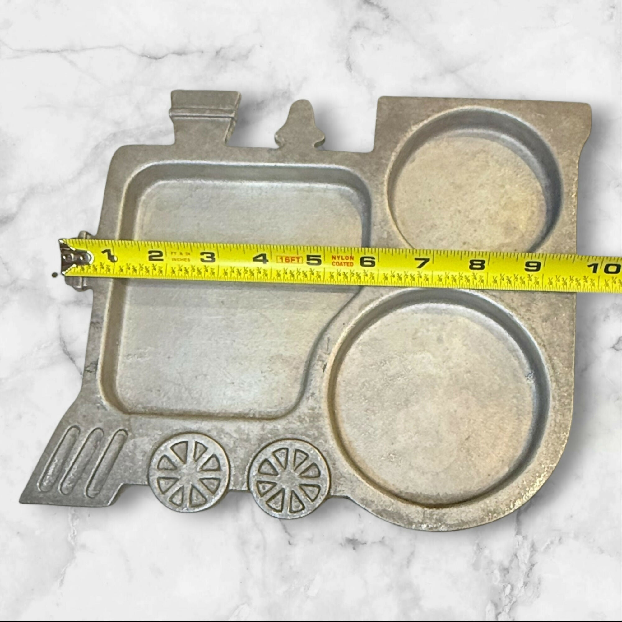 York Metalcrafters Pewter Train Divided Child Plate | Vintage 1975 | Great Condition