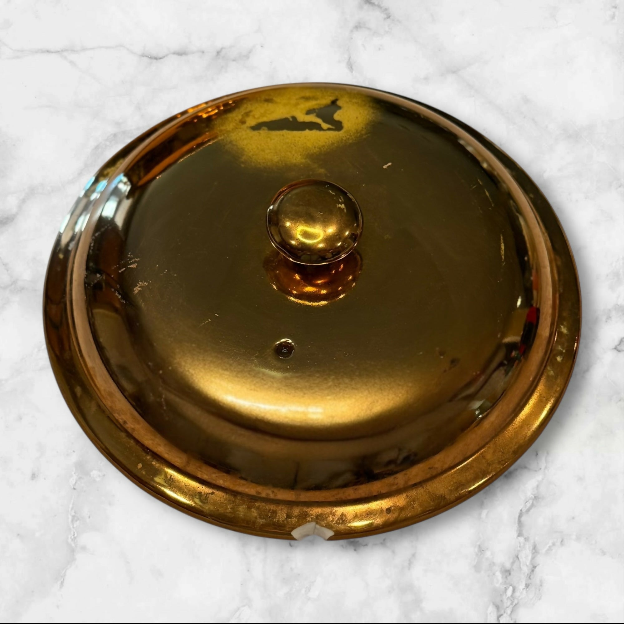 Hall China Carbone Golden Glow Covered Casserole | Vintage | Good Condition