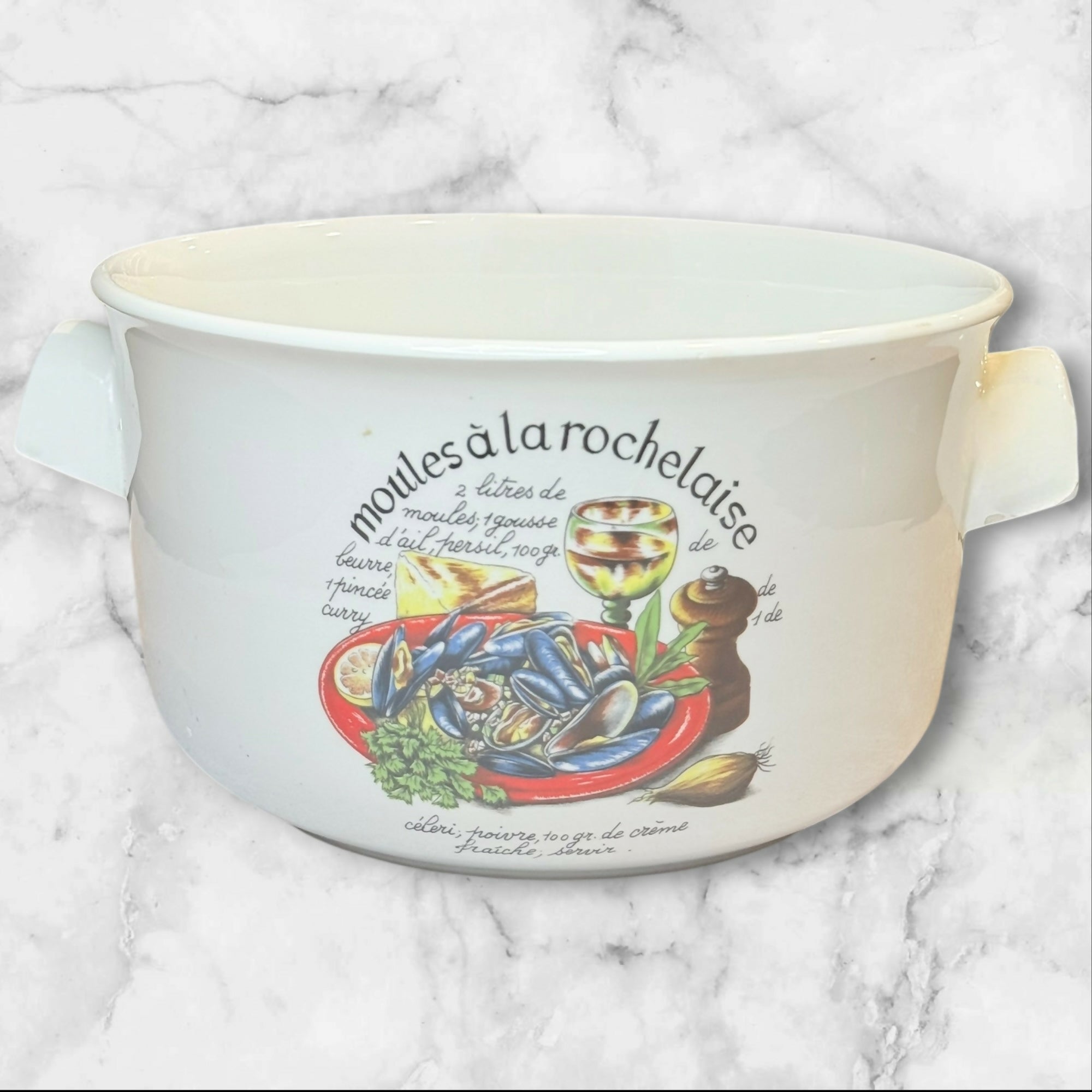 Apilco France Moules a la Rochelaise Baker Dish | Vintage | Good Condition