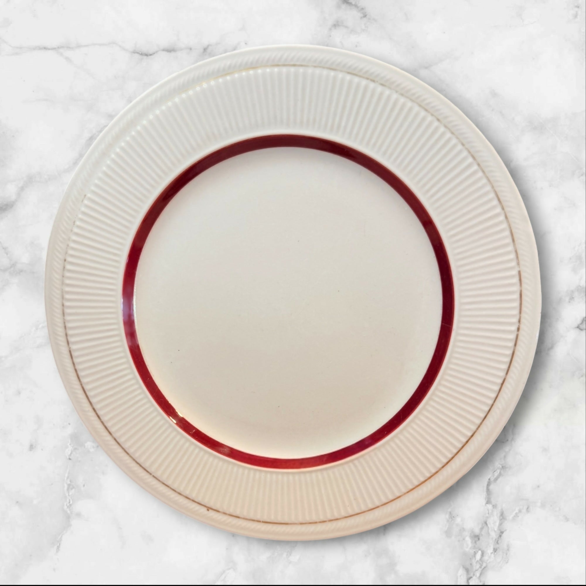 Anchor Hocking Shenango China Red Band Dinner Plates Set of 4 | Good Condition