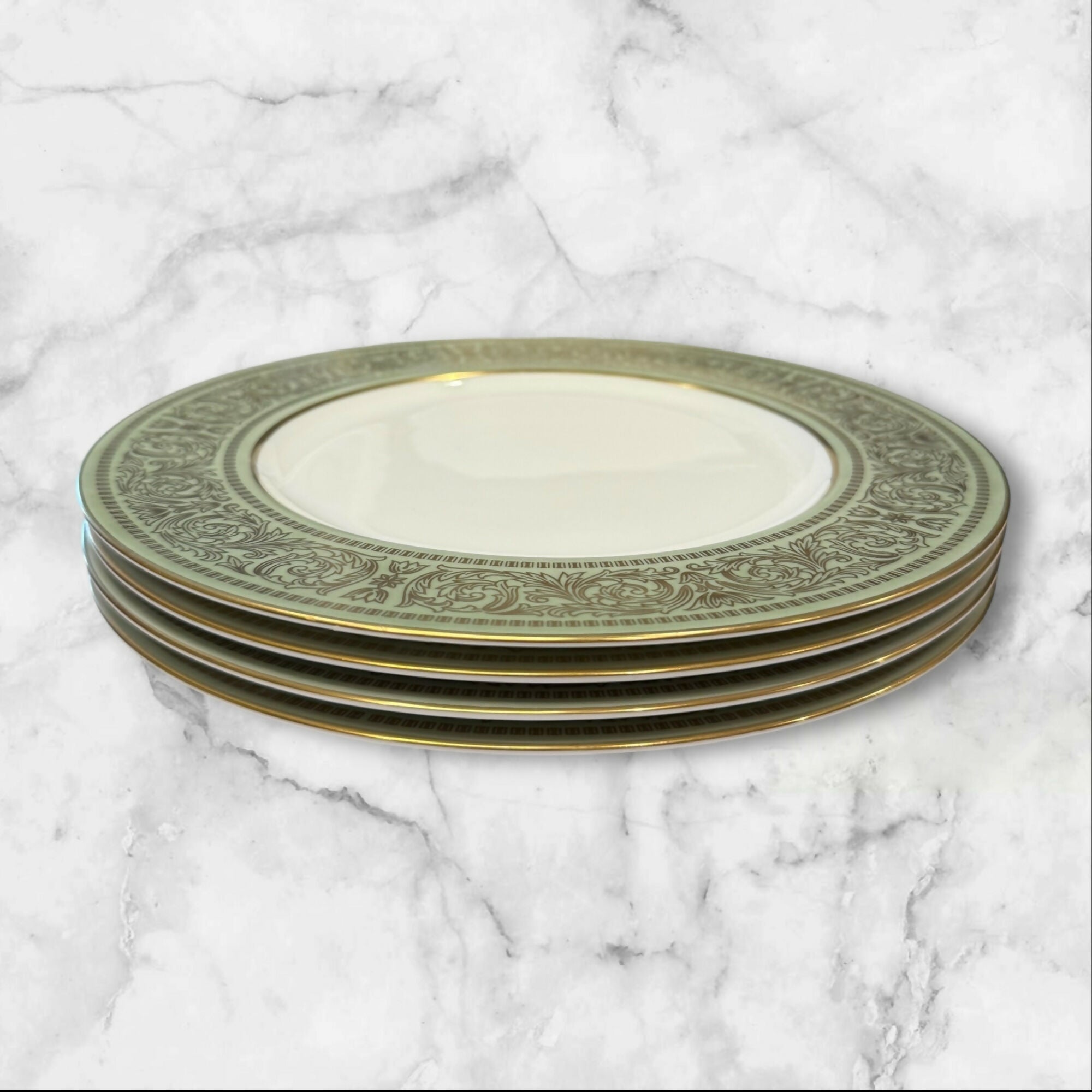 Mikasa Rosemont Bone China Dinner Plates | Set of 4 | Excellent Condition