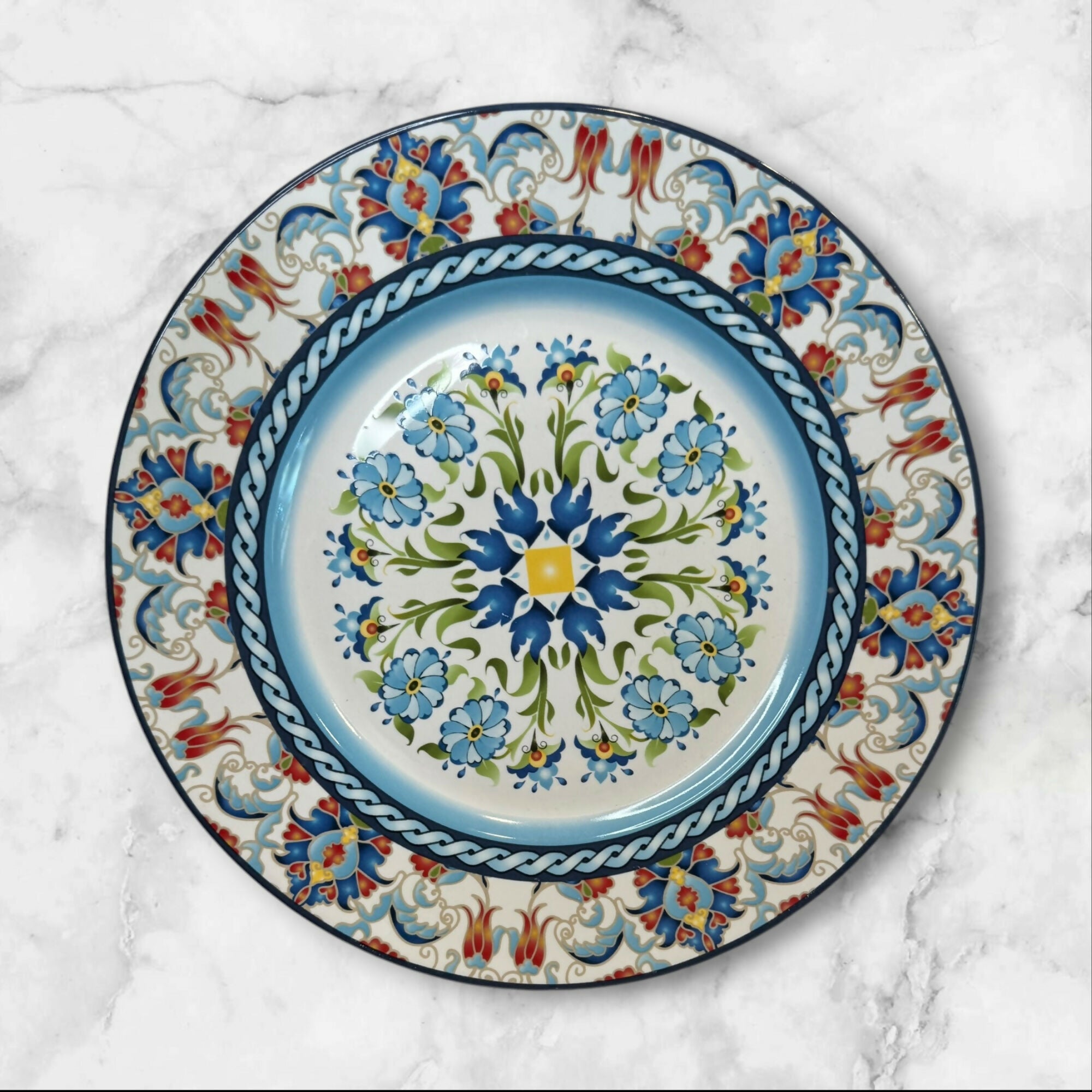 222 Fifth Tunisia Dinner Plates | Set of 4 | Excellent Condition