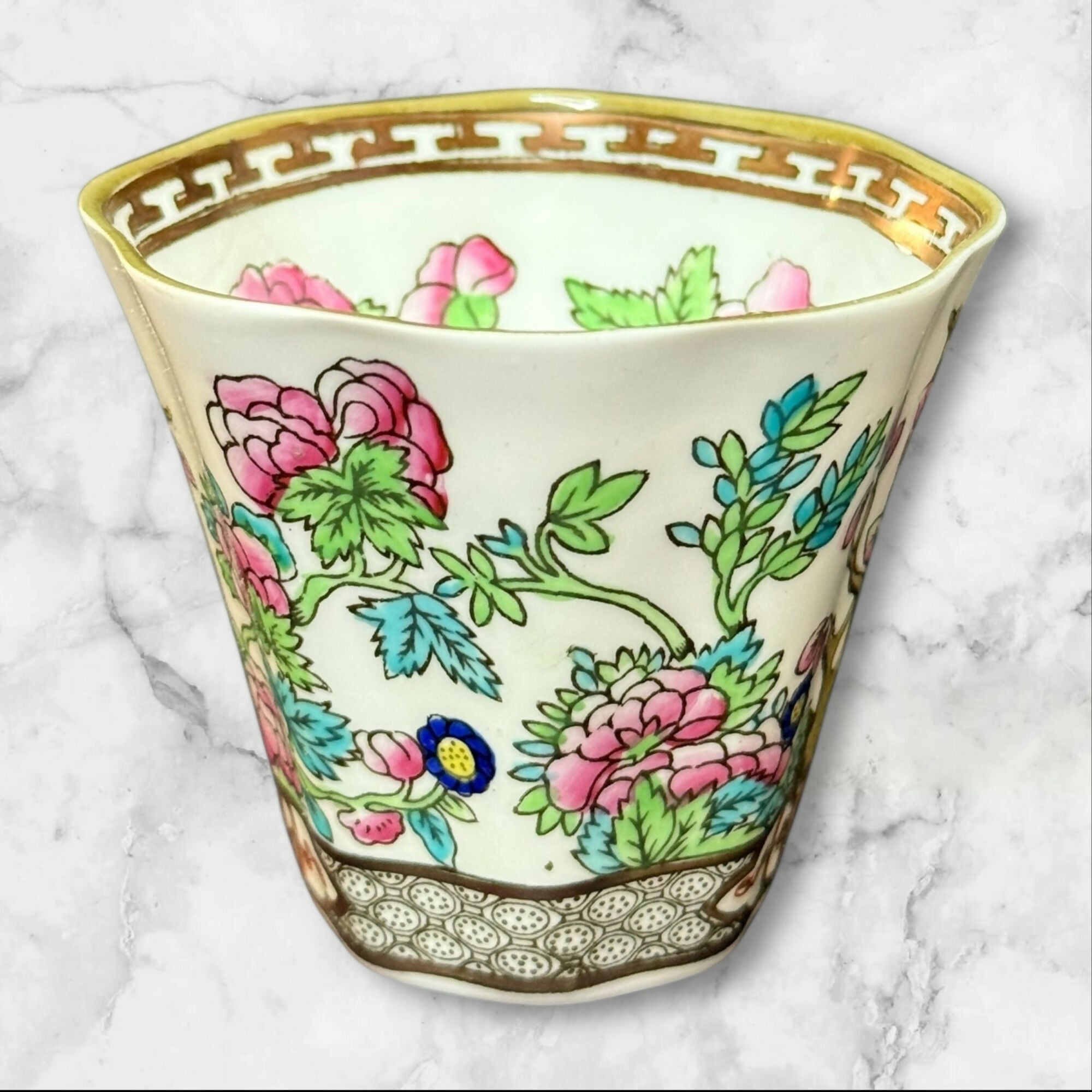 Coalport Indian Tree Teacup & Saucer | Original Engraving 1801 | England