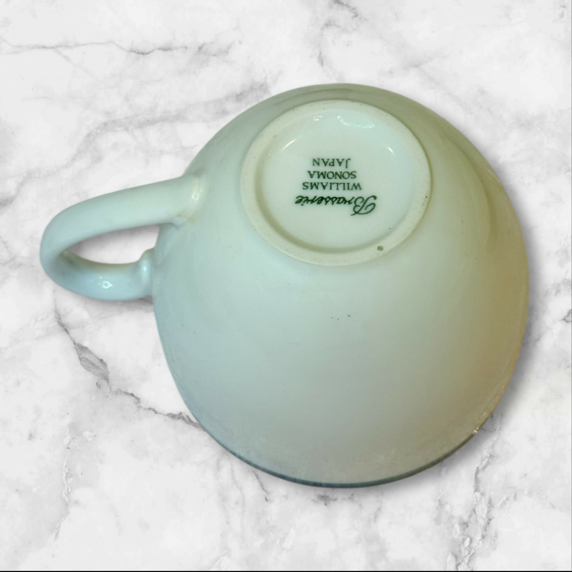 Williams Sonoma Brasserie Blue Cup & Saucer Sets | Set of 4 | Excellent