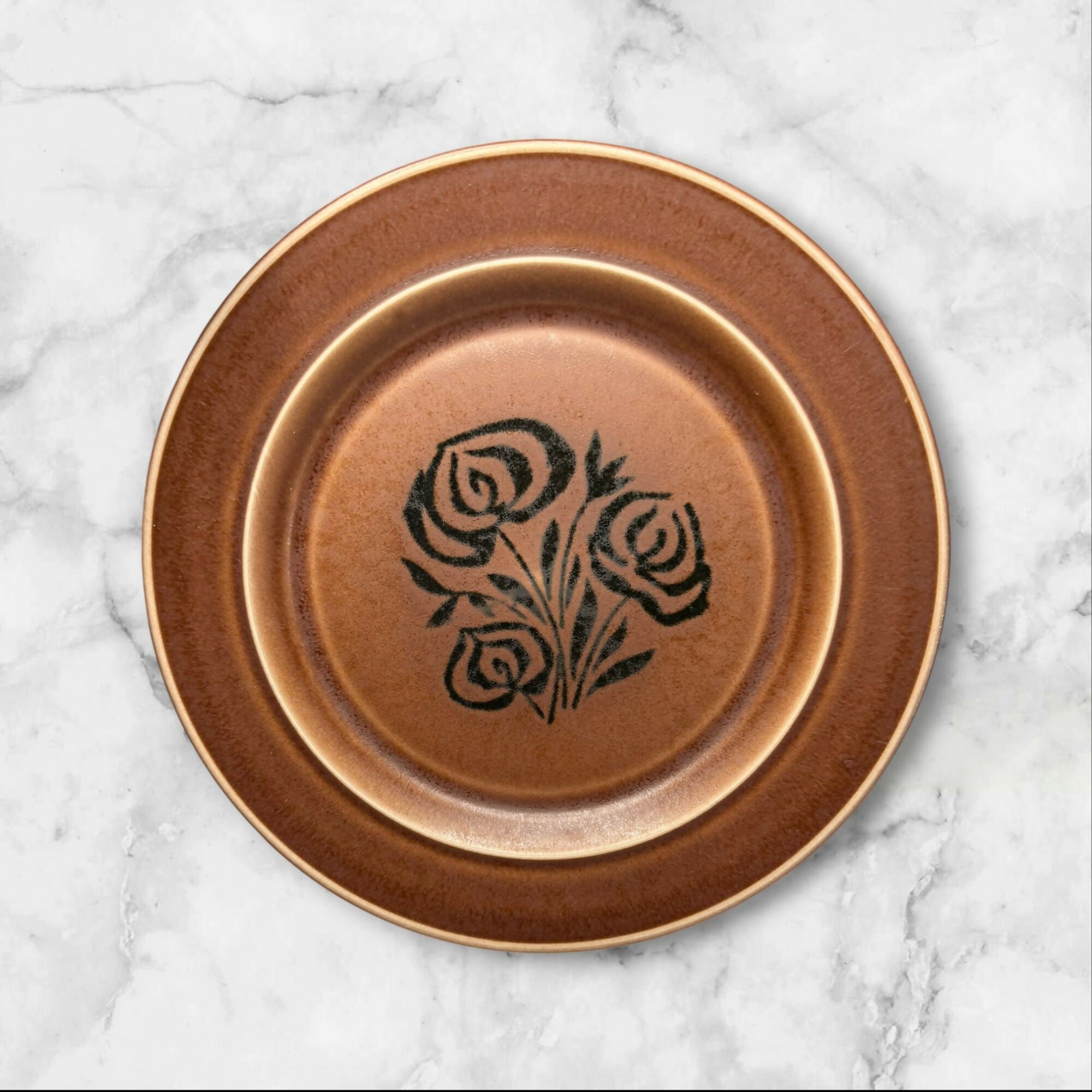 Independence Stoneware Rose Salad Plates Japan | Set of 4 | Excellent