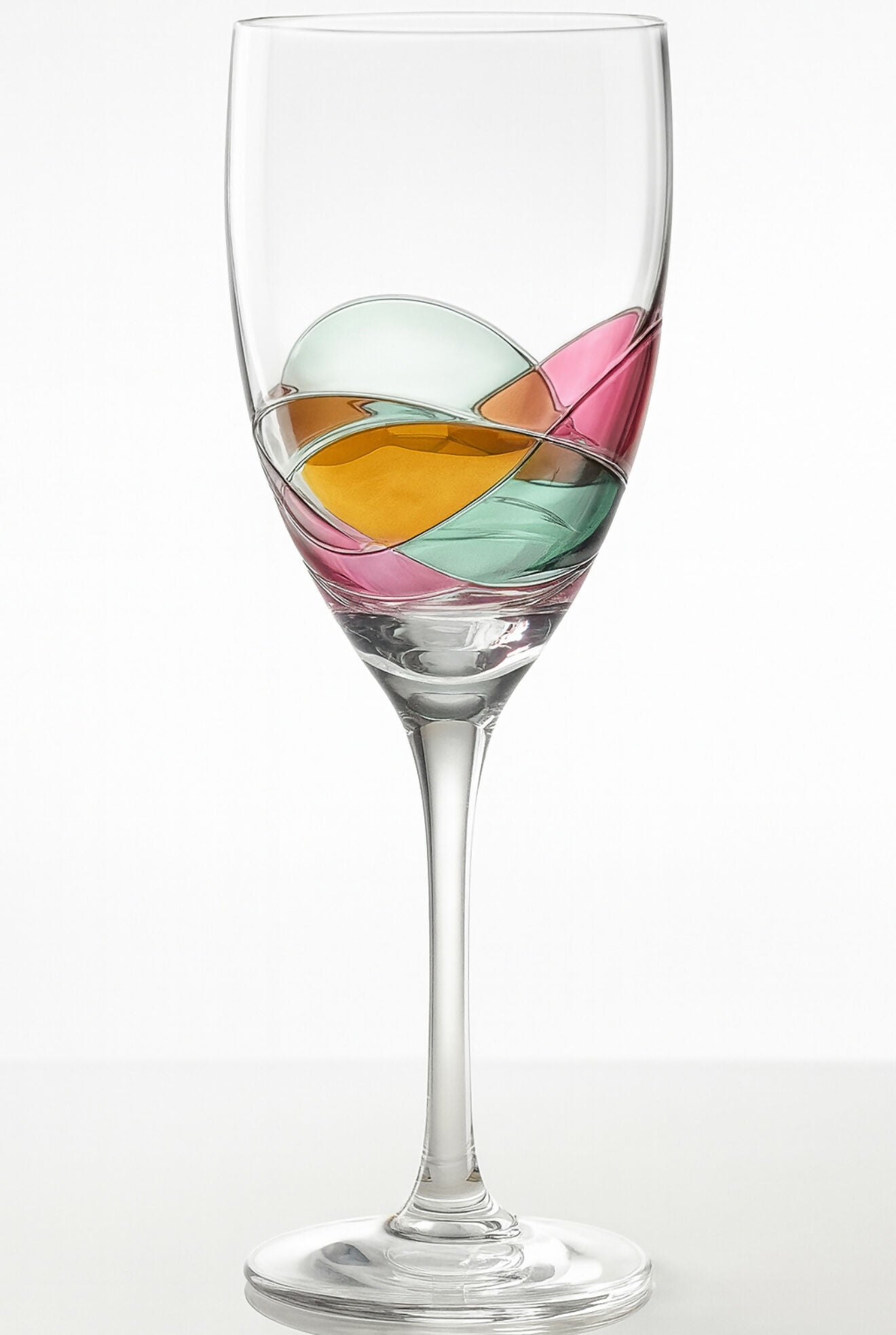 Fostoria Galleria Hand Painted Wine Glasses | Set of 4 | Excellent Condition