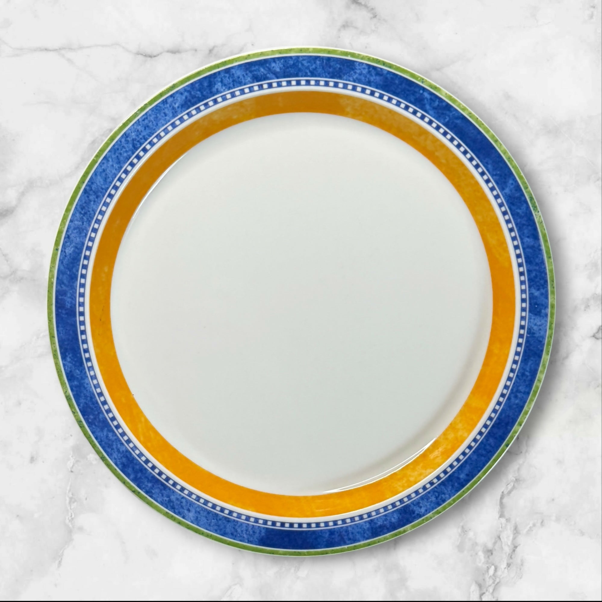 Dansk Kobenhavn Dinner Plates Set of 4 Blue Yellow | Excellent Condition