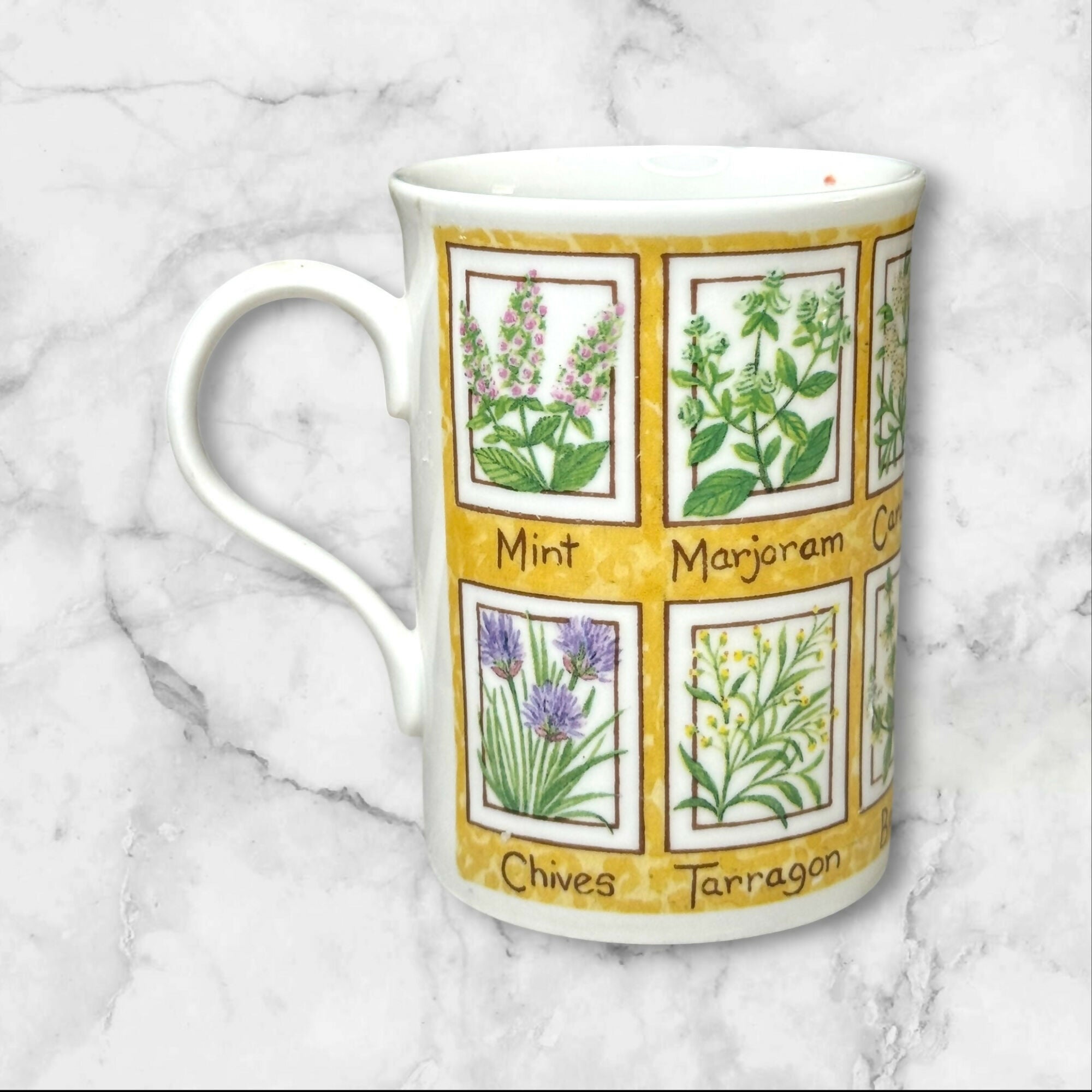Crown Trent Fine Bone China Herb Garden Mugs Set of 3 | Good Condition