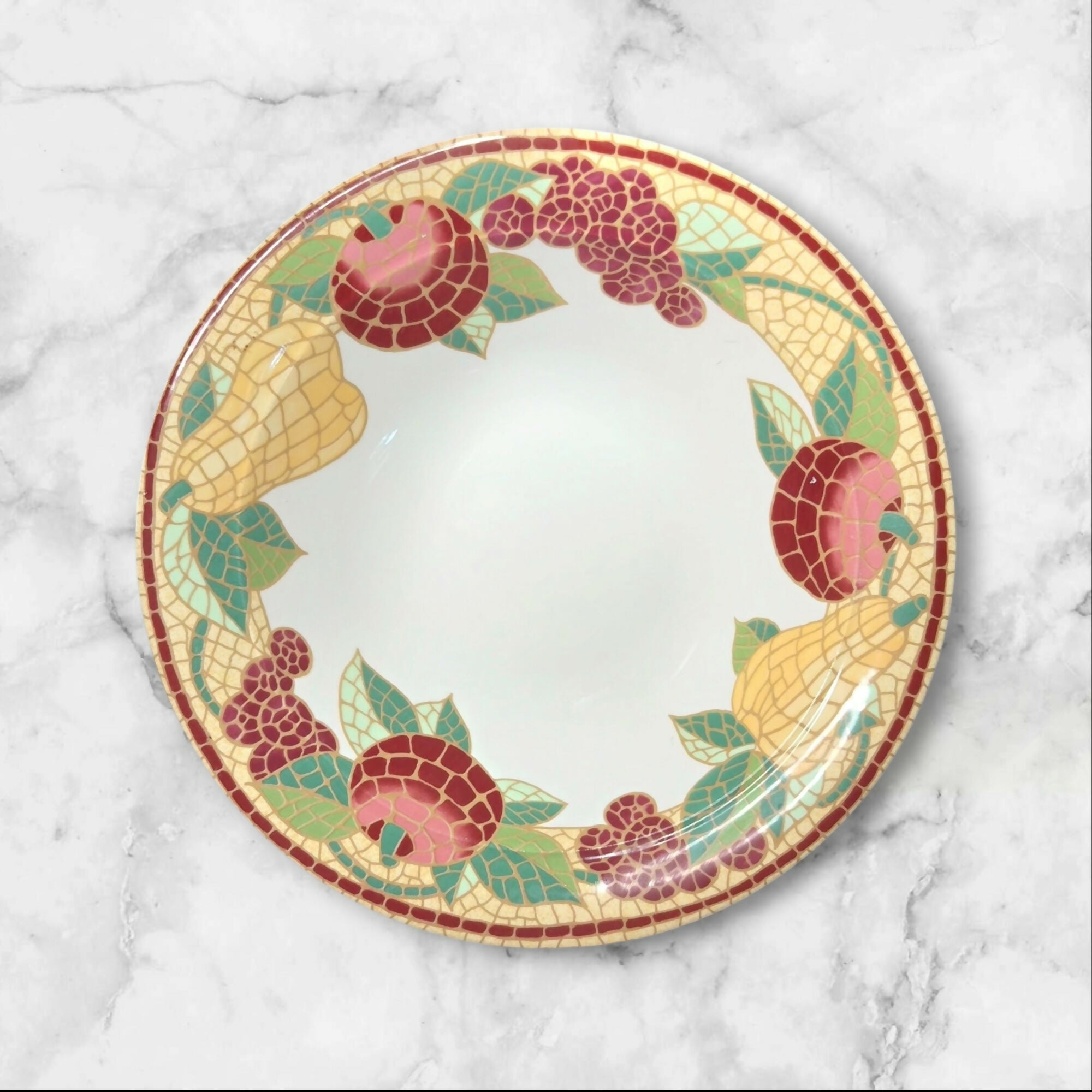 Pier 1 Mosaic Fruit Round Vegetable Bowl | Excellent Condition