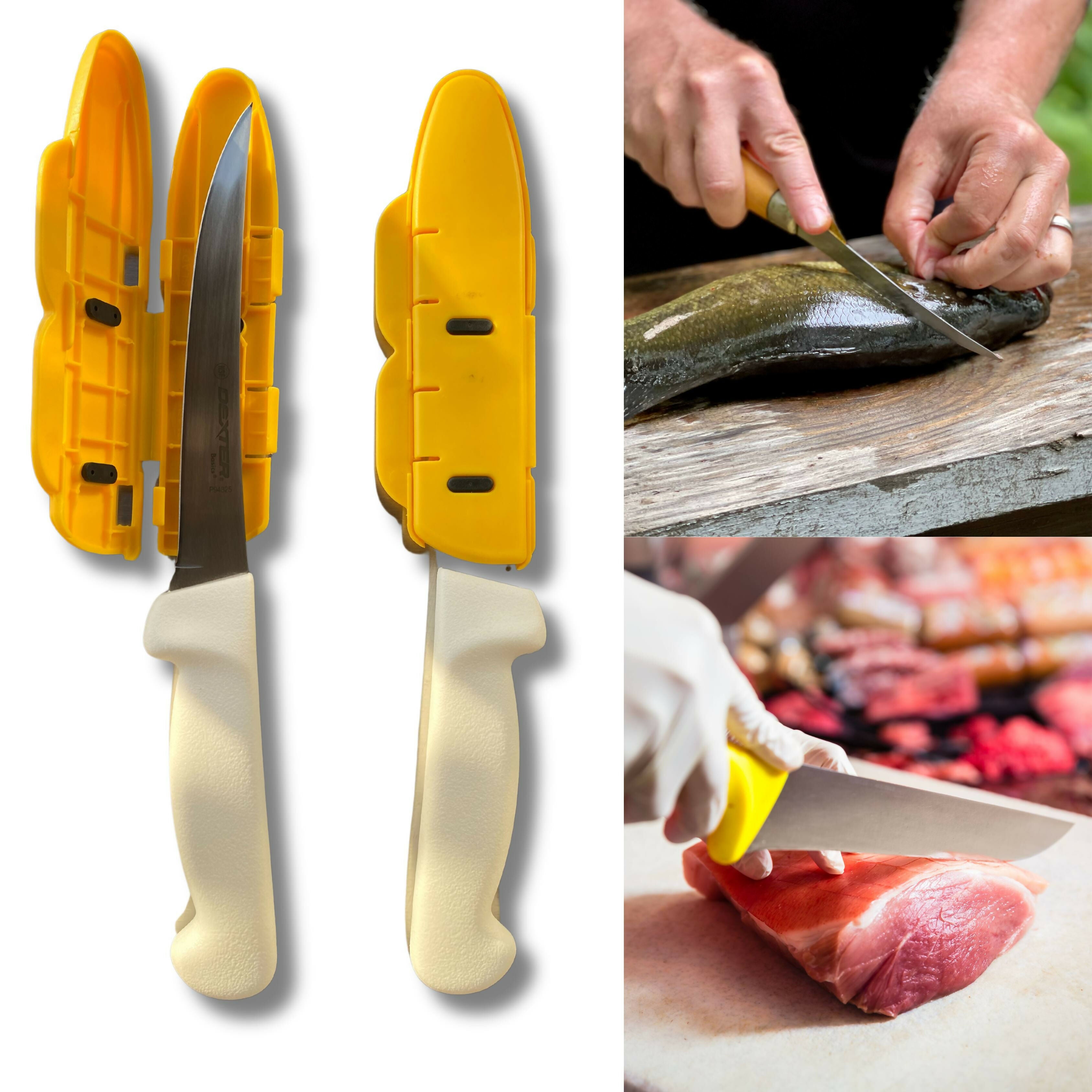 Blade Guard Secure Knife Blade Edge Protection Cover, Sheath, 4PK Set (4in, 6in, 8in, 10in)