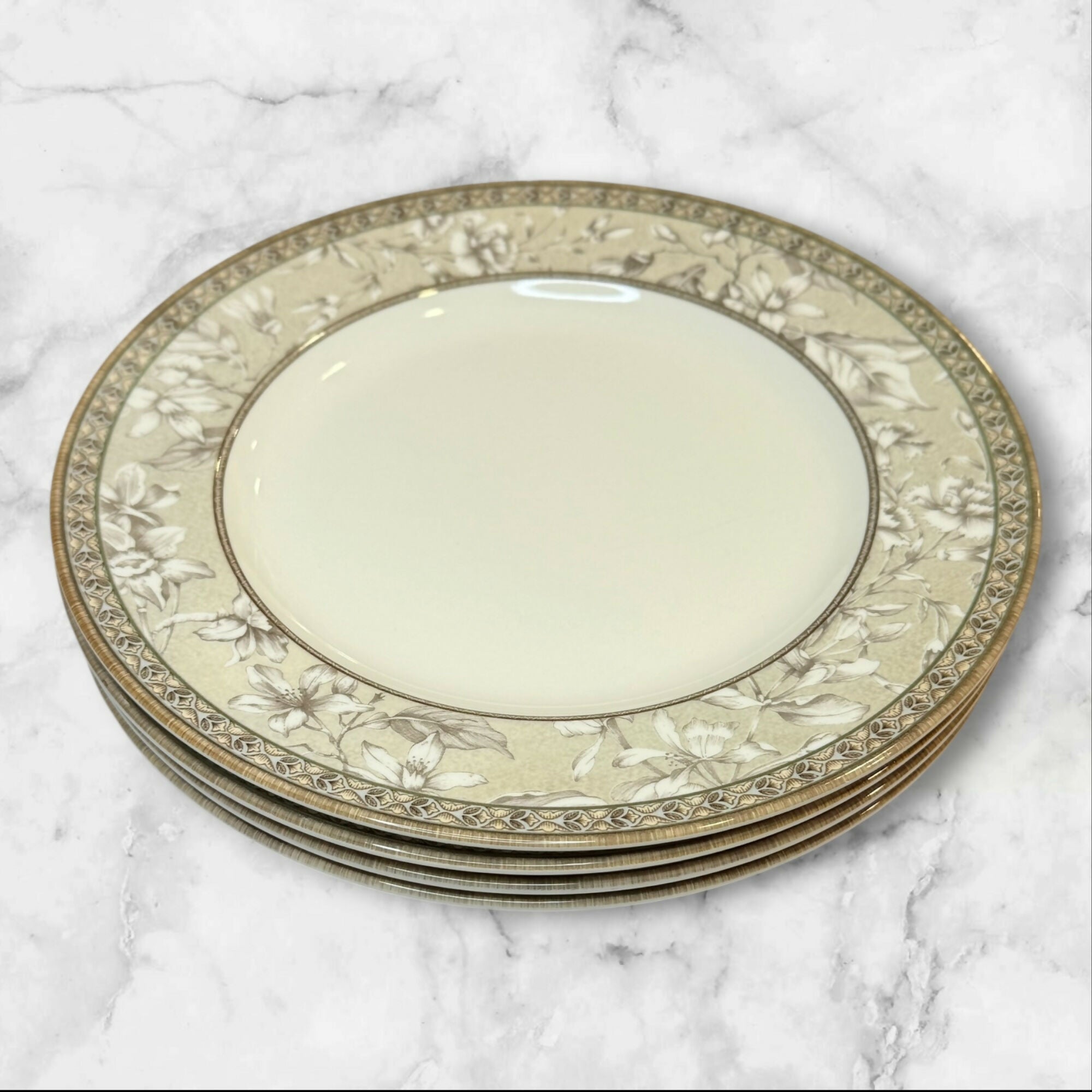 Johnson Bros Enchanted Garden Dinner Plates Set of 4 | Excellent Condition