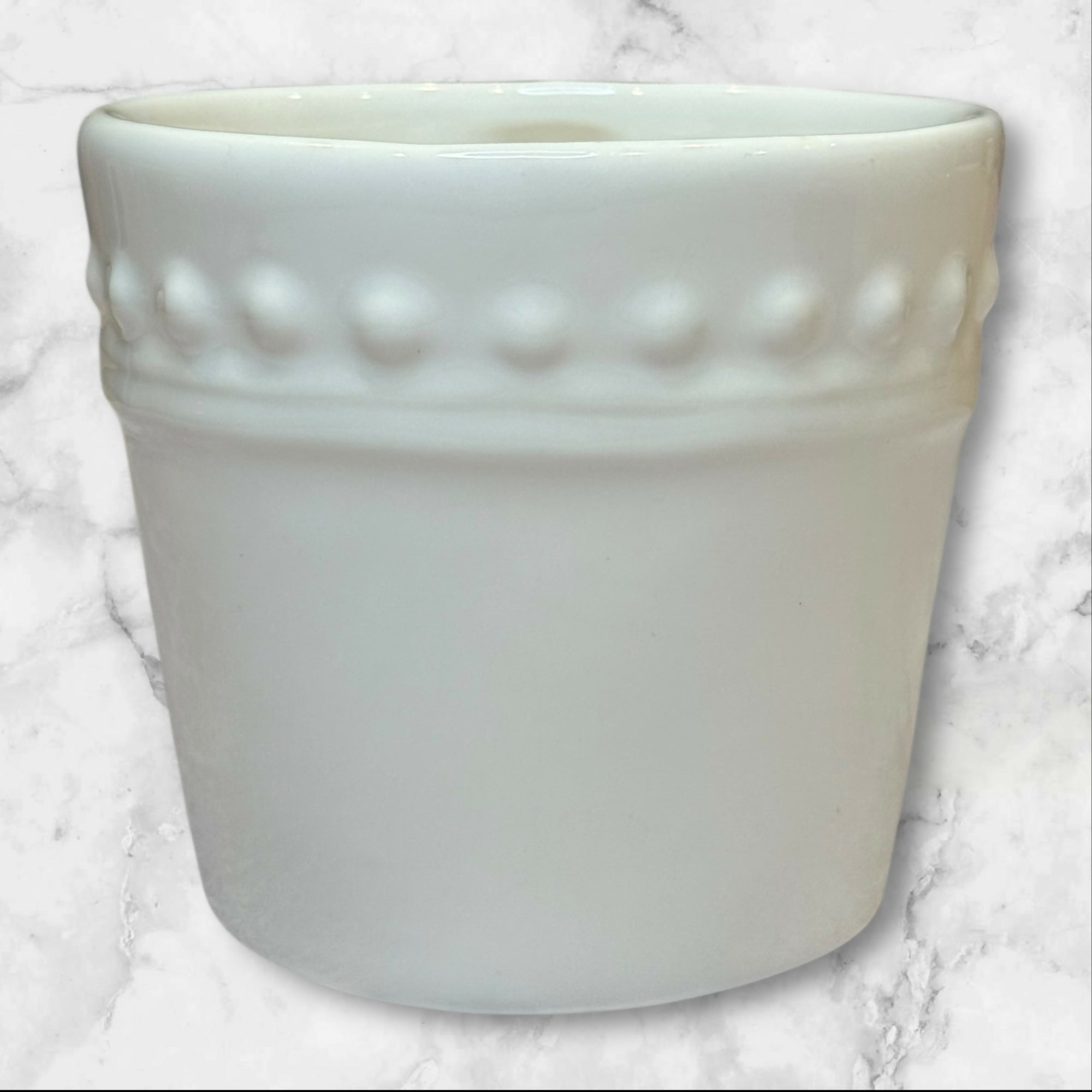 PF Home White Stoneware Beaded Mug | Fabriqué au Portugal | Great Condition