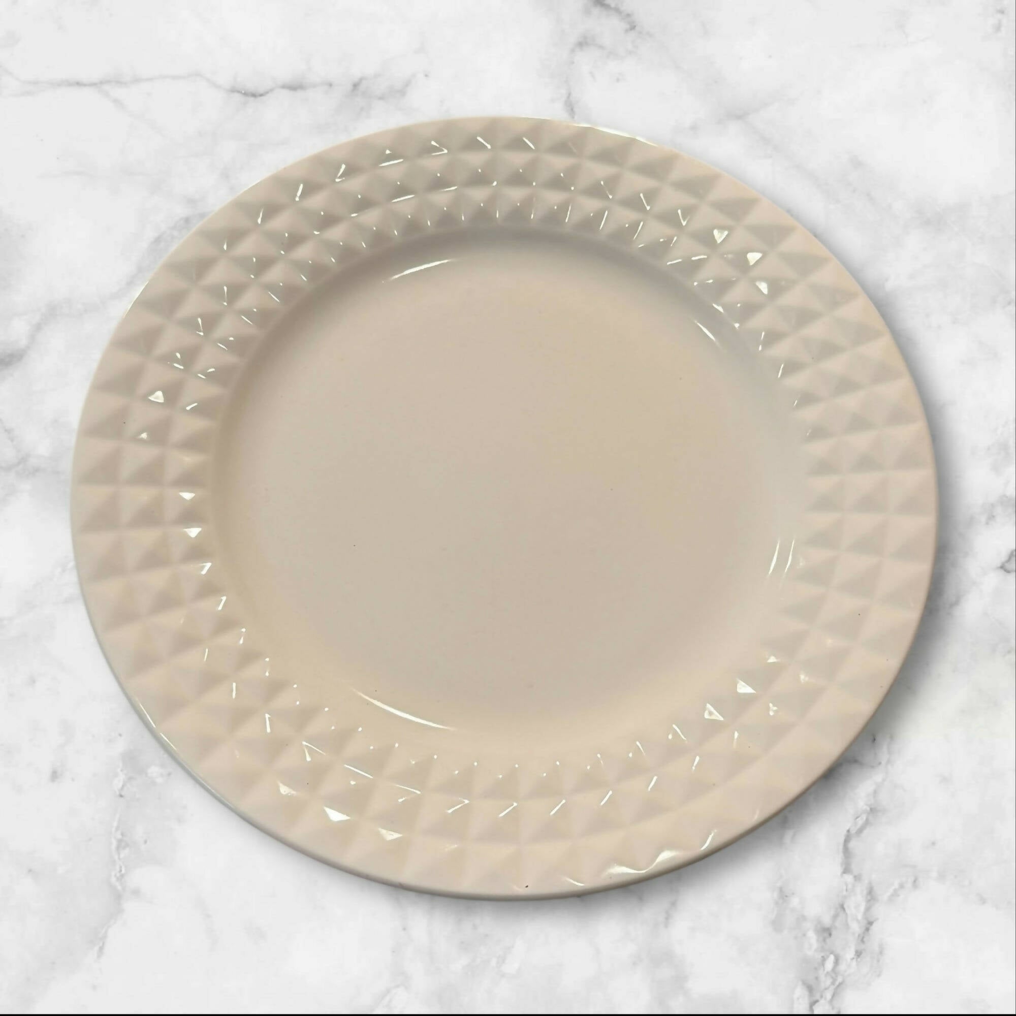 Coventry Stud White Dinner Plates | Set of 4 | Fair Condition | Gently Used