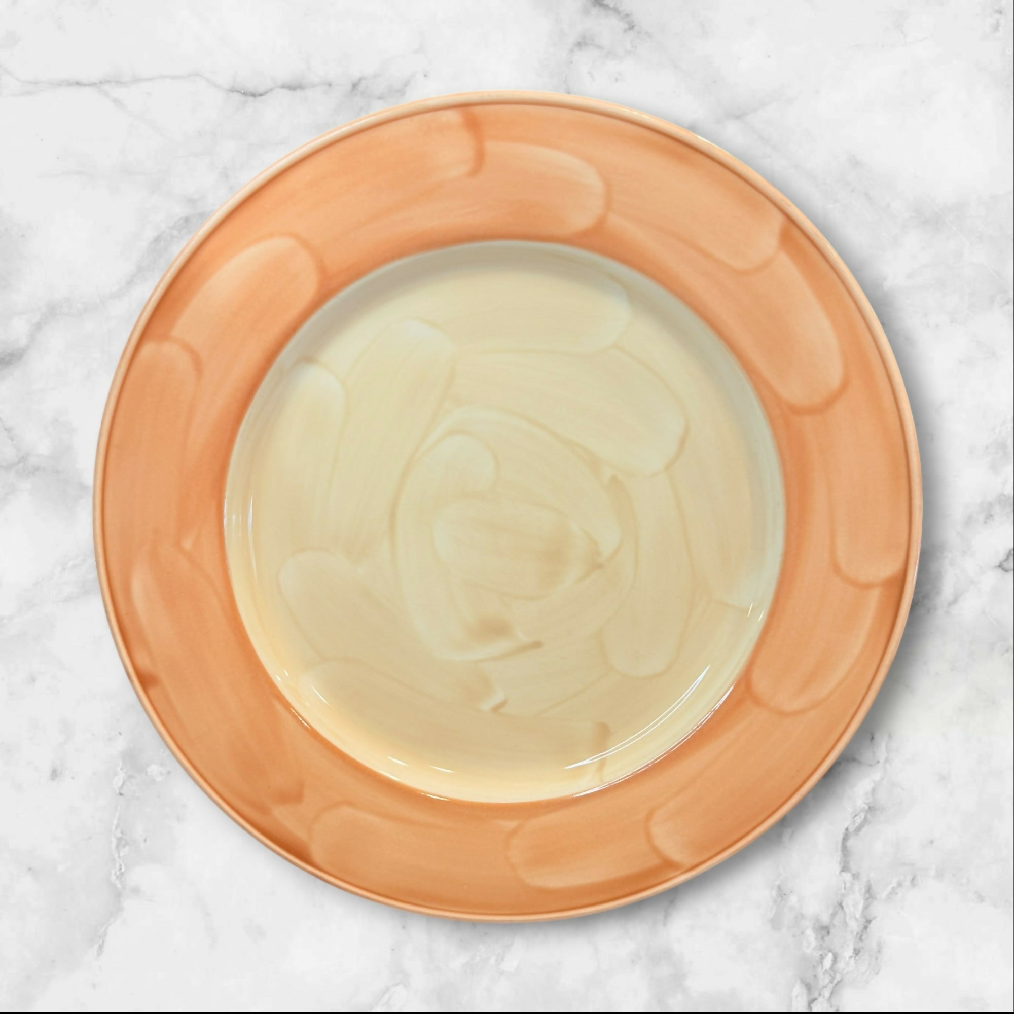 Steelite International Peach Cream Rim Soup Pasta Bowls Set of 4 | Excellent Condition