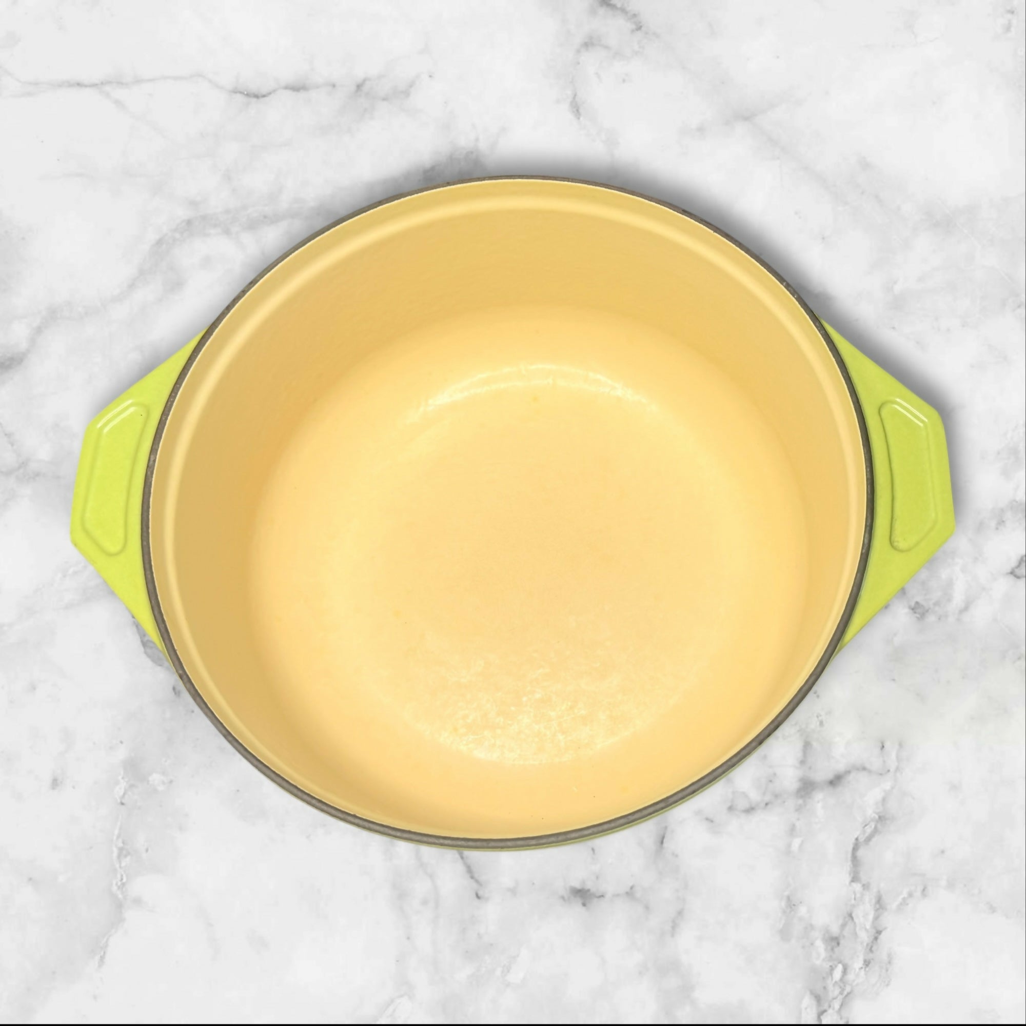 Cousances France Avocado Green Cast Iron Dutch Oven 4.5 Qt | Vintage Rare